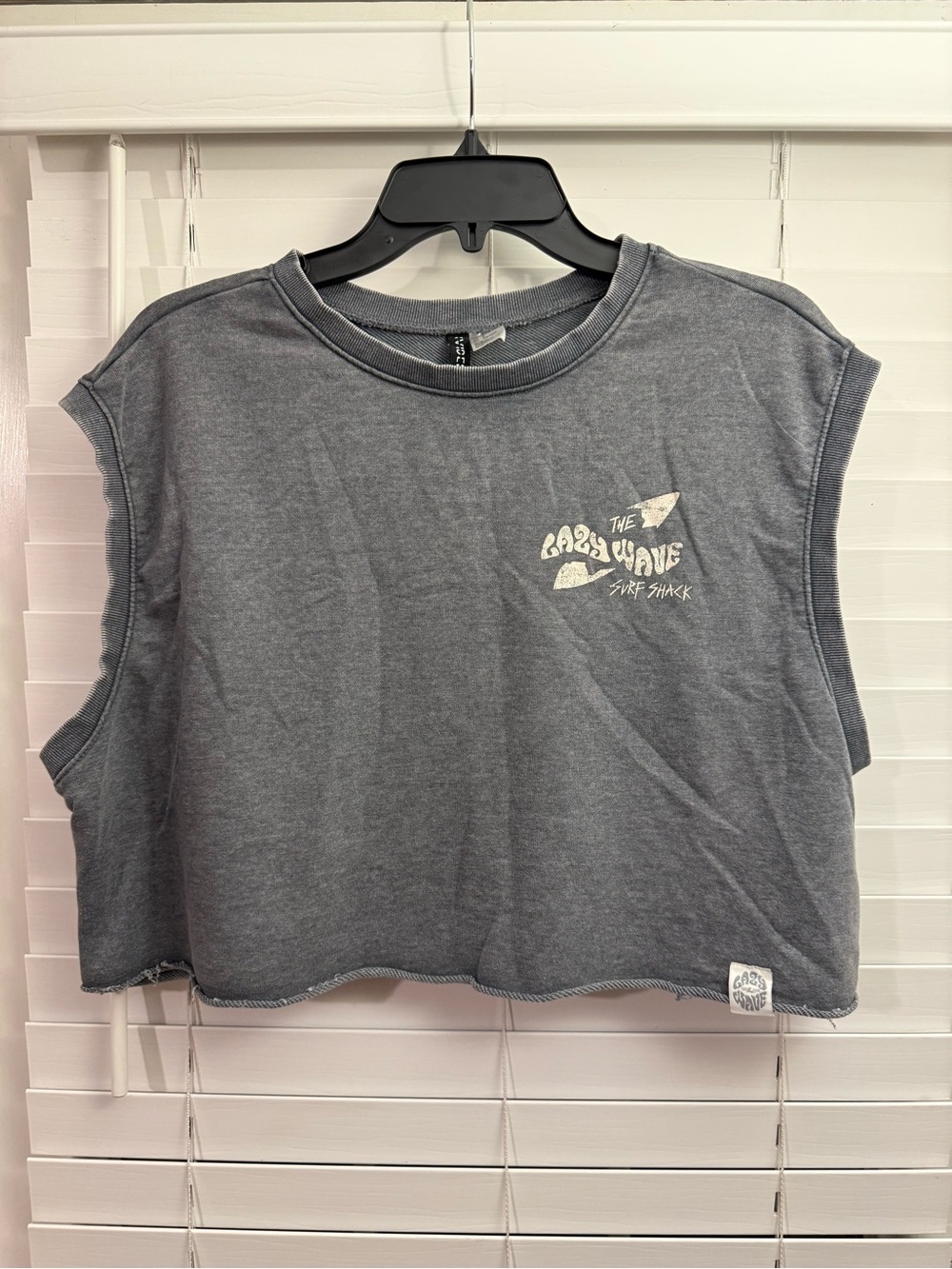 H&M Gray Ribbed Crewneck Sweatshirt